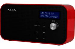 ALBA MONO DAB RADIO - RED